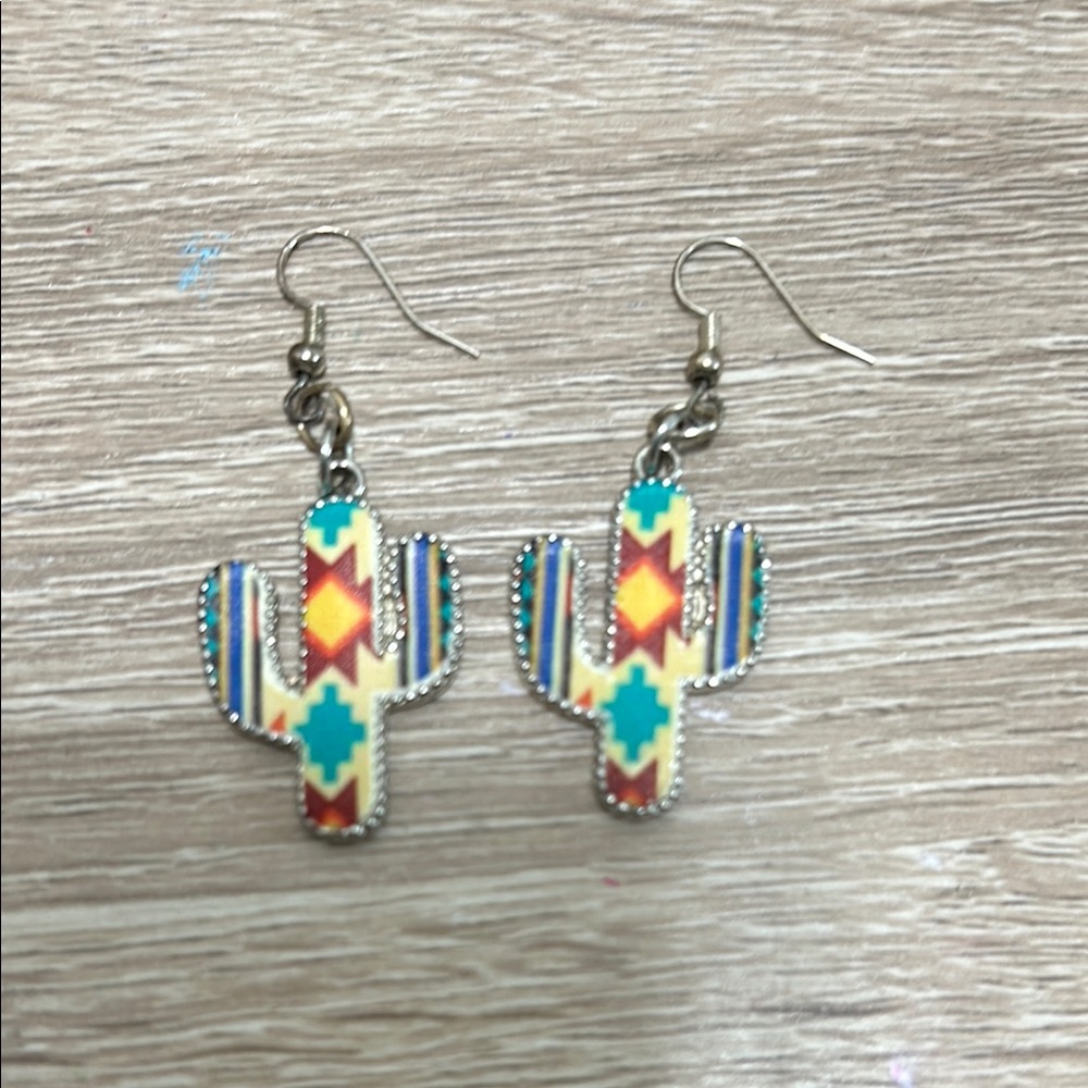 Colorful Cactus Earrings